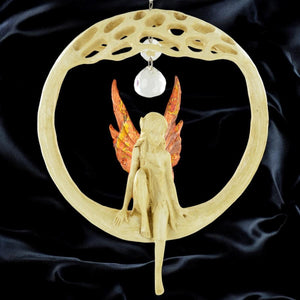 Tree of Life Fairy Window Hanger Art Nouveau Faerie Deco Dream Catcher