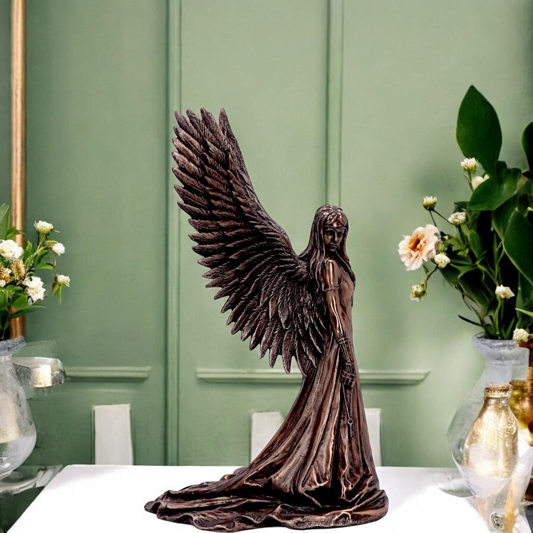 Anne Stokes Spirit Guide Bronze Figurine – 24cm Small Gothic Angel Statue