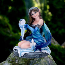 Load image into Gallery viewer, Enchanting Blue Azura Crystal Fairy Statue - Elemental Fantasy Decor 8.3cm
