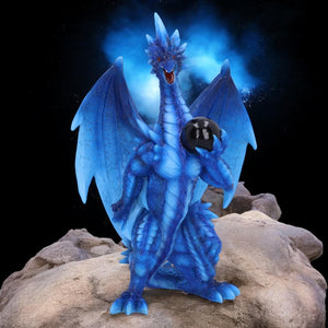 Nemesis Now Blue Dragon with Orb - Resin Fantasy Figurine Collectible 19cm