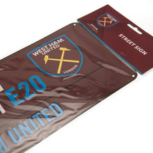 Load image into Gallery viewer, West Ham United FC Colour Street Sign
