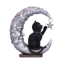 Laden Sie das Bild in den Galerie-Viewer, Celestial Moon and Cat Statue Enchanted Lunar Feline Ornament Witchy Decor
