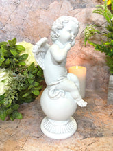 Load image into Gallery viewer, Guardian Angel Cherub Resin Ornament | Angelic Home Decor, Symbol of Protection and Love | 23 cm x 9 cm
