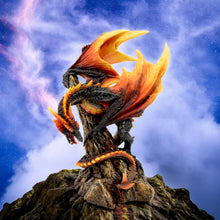 Laden Sie das Bild in den Galerie-Viewer, Fire Dragon Figurine Fantasy Statue Gothic Mythical Ornament Home Decor Gift
