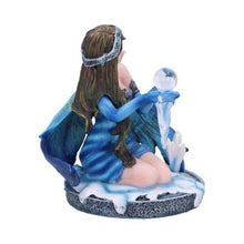 Load image into Gallery viewer, Enchanting Blue Azura Crystal Fairy Statue - Elemental Fantasy Decor 8.3cm
