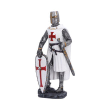 Laden Sie das Bild in den Galerie-Viewer, Templar Knight Figurine 16.6cm Medieval Crusader Statue Historical Gothic Decor
