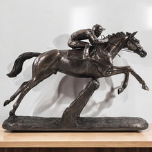 Load image into Gallery viewer, The Hurdler Bronze Effect Horse Sculpture by Harriet Glen | Equestrian Art for Home Decor
