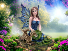 Load image into Gallery viewer, Enchantress of the Verdant Realm - Resin Fairy with Guardian Dragon Figurine, Mystical Fantasy Sculpture, Magical Creature Decor-OsirisTradingUK
