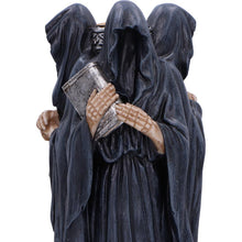Load image into Gallery viewer, Dark Mystic Candle Holder Gothic Hooded Figures Ornament Fantasy Skull Sword
