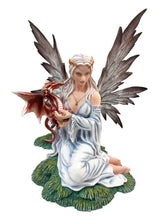 Laden Sie das Bild in den Galerie-Viewer, Fantasy Fairy Holding Dragon Figurine Gothic Ornament Mythical Creature Decor

