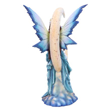 Load image into Gallery viewer, Mystical Fairy with Baby Sitting on Crescent Moon Ornament Fantasy Resin Statue
