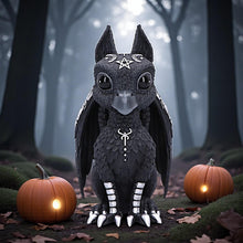 Load image into Gallery viewer, Griffael Cult Cuties by Nemesis Now Gothic Decor Occult Raven Dragon Figurine
