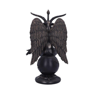Large Antiquity Baphomet Occult Figurine 38cm Gothic Decor, Hand-Painted Resin Ornament