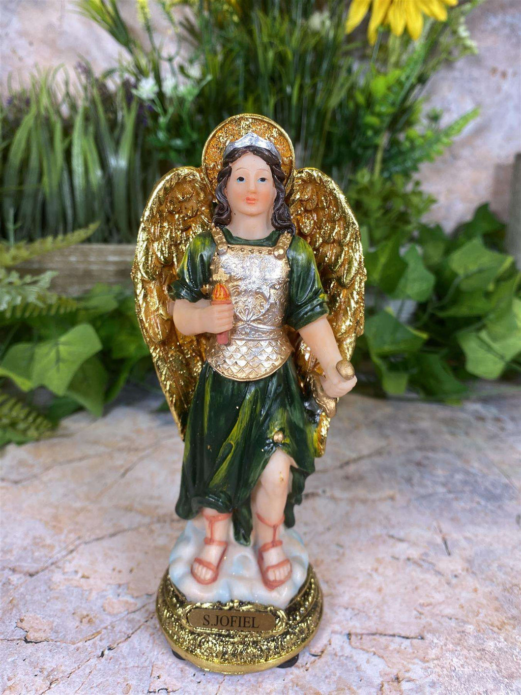 Archangel Jophiel Statue Religious Figurine Sculpture Jofiel Ornament for Home or Chapel 15 cm-OsirisTradingUK