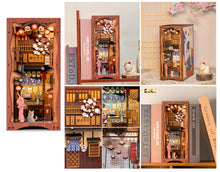 Load image into Gallery viewer, DIY Book Nook Japanese Street Miniature Sakura Lantern Diorama Craft Kit Gift
