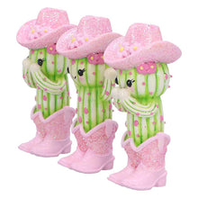 Load image into Gallery viewer, Three Wise Cactus Figurines Cute Novelty Ornament See Hear Speak Evil Decor
