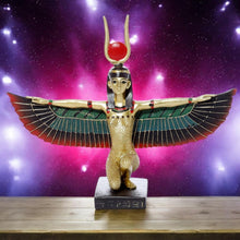 Load image into Gallery viewer, Winged Isis Goddess Sculpture Egyptian Mythology Statue 25cm Gold Finish Figurine
