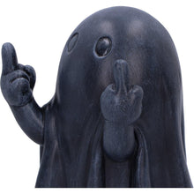 Load image into Gallery viewer, Cheeky Humour Middle Finger Ghost Figurine Funny Gothic Statue Halloween Art
