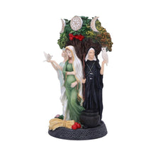 Laden Sie das Bild in den Galerie-Viewer, Maiden, Mother, Crone Painted Triple Goddess Figurine 26cm Wiccan Pagan Decor
