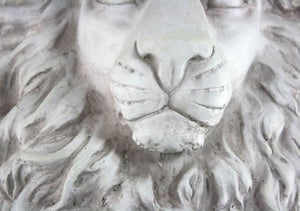 Majestic Sitting Lion Statue - Stone Effect Polyresin Garden Ornament 79cm