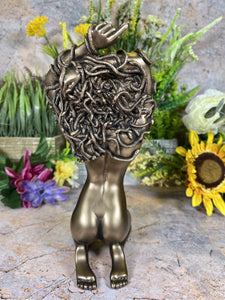 Exquisite Bronze Effect Medusa Sculpture - 21 cm Tall - Greek Mythology Artwork-OsirisTradingUK