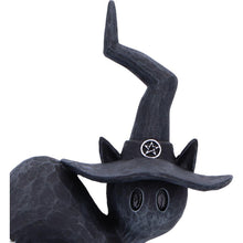 Charger l&#39;image dans la galerie, Witchy Black Cat Spell Figurine Gothic Statue Celestial Symbols Spooky occult Art

