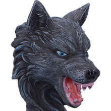 Laden Sie das Bild in den Galerie-Viewer, Dark Wolf Head Backflow Incense Burner | Hand-Painted Resin Aromatherapy Ornament 11.5cm
