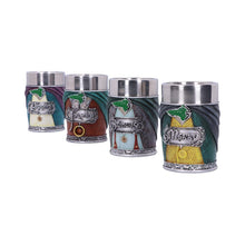 Load image into Gallery viewer, Lord of the Rings Hobbit Shot Glass Set Official Frodo, Sam, Merry, Pippin Cups
