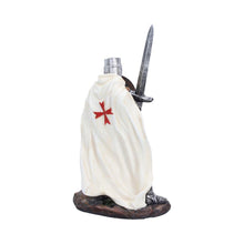 Laden Sie das Bild in den Galerie-Viewer, White Templar Knight Statue Figurine Ornament Medieval Crusader Sword Shield
