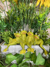 Load image into Gallery viewer, Ribbiting Frog Friends Shelf Sitter Figurine Handmade Resin Craft 17 cm-OsirisTradingUK
