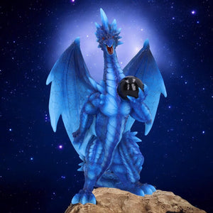 Nemesis Now Blue Dragon with Orb - Resin Fantasy Figurine Collectible 19cm