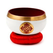 Laden Sie das Bild in den Galerie-Viewer, Root Chakra Healing Singing Bowl – Metal Sound Therapy Bowl with Cushion &amp; Stick
