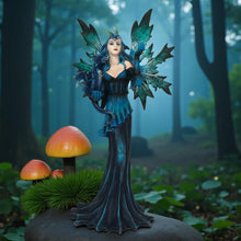 Load image into Gallery viewer, Midnight Fairy and Dragon Figurine Gothic Fantasy Statue Mythical Ornament
