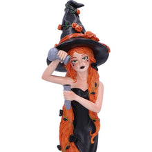 Laden Sie das Bild in den Galerie-Viewer, Enchanting Cinnamon Witch Figurine 23.5cm – Orange Hair, Sugar &amp; Spice Design, Perfect Gift for Witchy Collections
