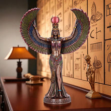 Load image into Gallery viewer, Isis Goddess Figurine Egyptian Magic Wisdom Motherhood Statue Winged decor
