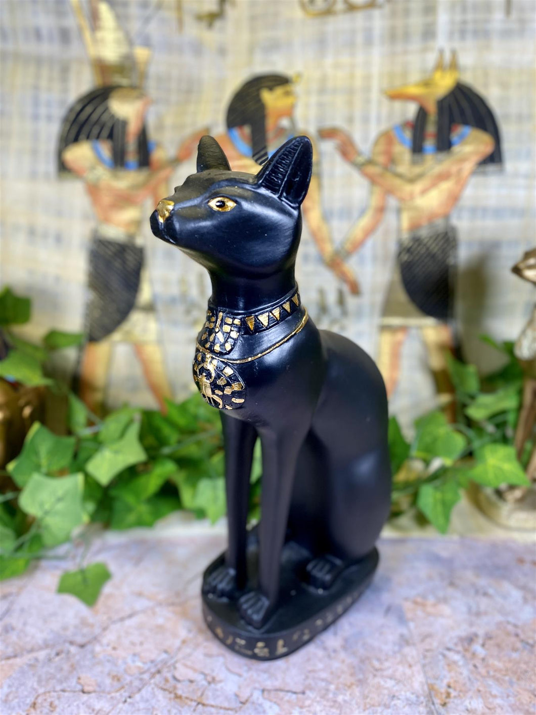 Egyptian Bastet Cat Statue, Resin Goddess Figurine, Ancient Deity, Protective Home Amulet, Mystical Egyptian Decor, Cultural Art Piece-OsirisTradingUK