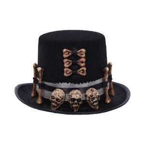 Voodoo Priest Skull and Bone Top Hat Gothic Fantasy Prop Halloween Costume Accessory