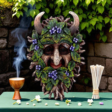 Load image into Gallery viewer, Mystical Tree Spirit Plaque Nature Woodland Horned Tree Spirit Pagan Wall Art
