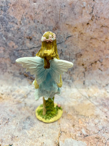 Delicate Flower Fairy Figurine in Resin, Small 10 cm Fairy Statue with Floral Accents for Garden or Home Décor-OsirisTradingUK