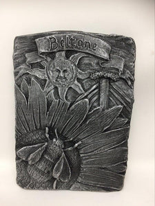 Silver Effect Beltane Honey Bee Sabbat Wall Plaque Pagan Wiccan Sculpture Ornament-OsirisTradingUK