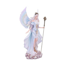 Load image into Gallery viewer, Spiritual Angel Figurine Elegant Celestial Ornament with Staff Enchanted Statue Decor
