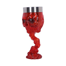 Load image into Gallery viewer, Clear Red Skull Goblet Dark Fantasy Chalice Gothic Occult Drinkware Macabre Horror
