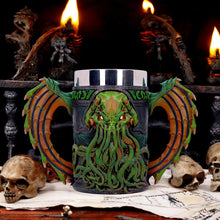 Load image into Gallery viewer, Cthulhu Gothic Fantasy Drinking Tankard Halloween Mythical Horror Art Decor Gift
