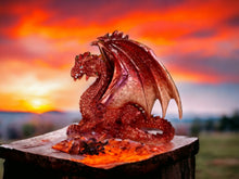 Laden Sie das Bild in den Galerie-Viewer, Mystical Red Dragon | Resin Figurine | 19x17cm | Enchanting Fantasy Ornament | Mythical Home Decor-OsirisTradingUK
