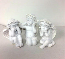 Load image into Gallery viewer, Set of Three Wise Cherubs Ornament Statue Sculpture Mothers Nana Grandma Cherubs Gifts Present
