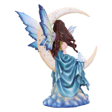 Load image into Gallery viewer, Mystical Fairy with Baby Sitting on Crescent Moon Ornament Fantasy Resin Statue
