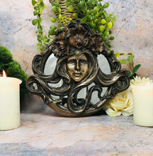 Load image into Gallery viewer, Art Nouveau Stunning Bronze Effect Display Lady Mirror
