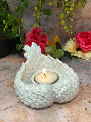 Angel Wings Candle Holder Home Decoration Ornament Guardian Angels Collection-OsirisTradingUK