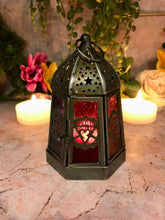 Load image into Gallery viewer, Antique Effect Moroccan Style Lantern Candle Tealight Holder-OsirisTradingUK
