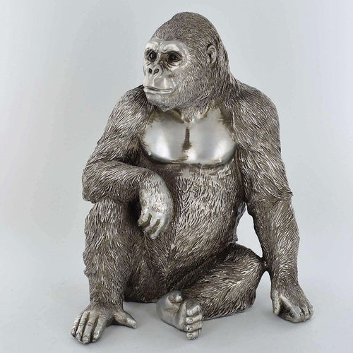 Antique Effect Gorilla Sculpture Statue Ornament Ape Decoration Gift-OsirisTradingUK